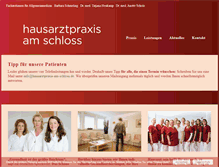 Tablet Screenshot of hausarztpraxis-am-schloss.de